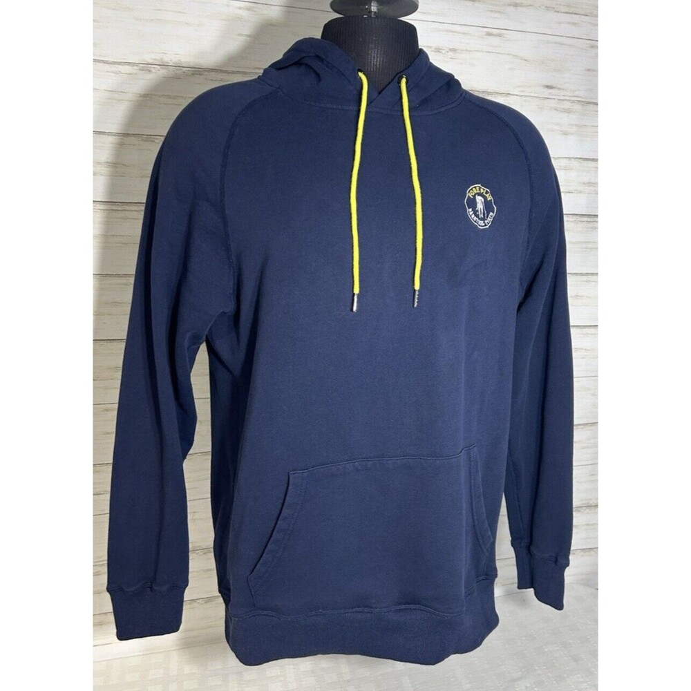 BARSTOOL SPORTS Foreplay Hoodie Men Sz. XL Blue Sweatshirt Green Golf Hood shirt